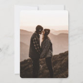 Invitation Notre aventure commence | Forêt rustique Enregistr (Dos)