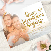 Invitation Notre Aventure Commence Le Mariage Enregistrer La 