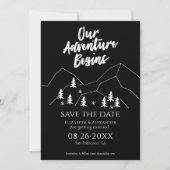 Invitation Notre Aventure Commence Le Mariage Forestier Écono (Devant)