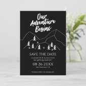 Invitation Notre Aventure Commence Le Mariage Forestier Écono (Debout devant)