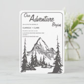 Invitation Notre aventure commence le Mariage minimaliste de (Debout devant)