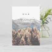 Invitation Notre aventure commence Nature Montagne Pine Scène (Debout devant)