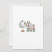 Invitation Notre aventure commence World Map Girl Baby shower (Dos)