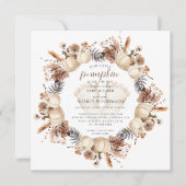 Invitation Notre Baby shower d'automne petit Citrouille (Devant)