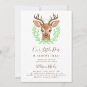 Invitation Notre Baby shower forestier de Little Deer (Devant)