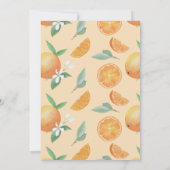 Invitation Notre Baby shower orange d'aquarelle Little Cutie (Dos)