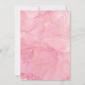 Invitation Notre baby shower rose beauté dormant (Dos)