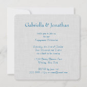 Invitation Notre BLEU MARINE des initiales V09 de dentelle (Dos)