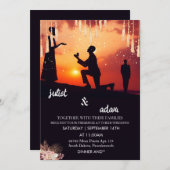 Invitation Notre boho rustique moderne élégant Twilight Maria (Devant / Derrière)