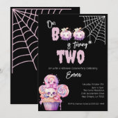 Invitation Notre Boo tourne deux Halloween 2e anniversaire (Devant / Derrière)