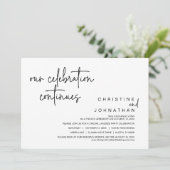 Invitation Notre Célébration Continue, Mariage Elopement Part (Debout devant)