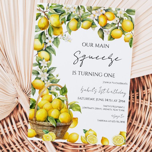 Invitation Notre Citron Principal Anniversaire