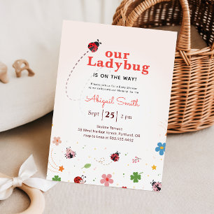 Invitation Notre Coccinelle Est En Route Baby Shower