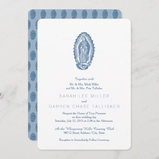 Invitation Notre-Dame de Guadalupe (Devant / Derrière)