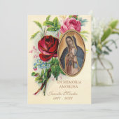 Invitation Notre-Dame de Guadalupe Espagne funérailles prière (Debout devant)