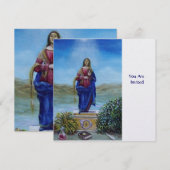 Invitation NOTRE DAME DE LA LUMIÈRE Vierge de l'Immaculée Con (Devant / Derrière)