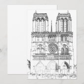 Invitation Notre Dame de Paris - Paris, France (Devant / Derrière)