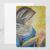 Invitation Notre-Dame du Silence tenant l'enfant Jésus (Devant / Derrière)