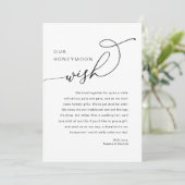 Invitation Notre désir de lune de miel, mariage invite (Debout devant)