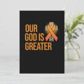 Invitation Notre Dieu Est Plus Leucémie Sensibilisation Orang (Debout devant)