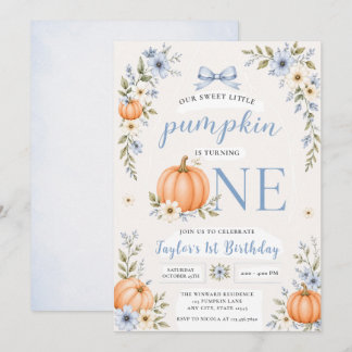 Invitation Notre Douce Petite Citrouille Premier Anniversaire
