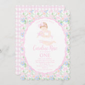 Invitation Notre Douce Poupée Prépa Grandmillennial Floral (Devant / Derrière)