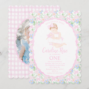 Invitation Notre Douce Poupée Prépa Grandmillennial Floral