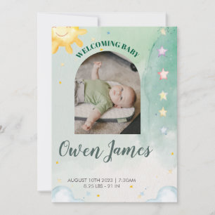 Invitation Notre doux bébé est arrivé