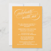 INVITATION NOTRE ÉLÉGANT SCRIPT GRAD | CARTON D'INVITATION À (Dos)