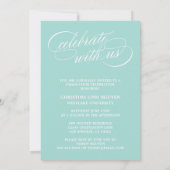 INVITATION NOTRE ÉLÉGANT SCRIPT GRAD | CARTON D'INVITATION À (Dos)
