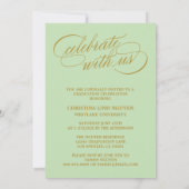 INVITATION NOTRE ÉLÉGANT SCRIPT GRAD | CARTON D'INVITATION À  (Dos)