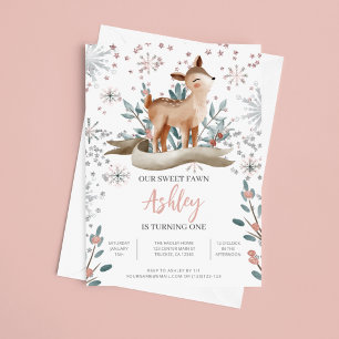 Invitation Notre Faon Fait Son Premier Anniversaire 1er Anniv