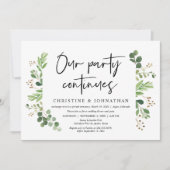 Invitation Notre fête continue, Célébration d'élopement de ma (Devant)