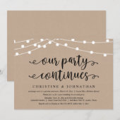 Invitation Notre fête continue, évasion amoureuse (Devant / Derrière)