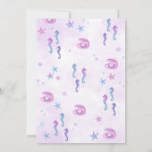 Invitation Notre Fête D'Anniversaire De Sirène Sous La Fête D (Dos)