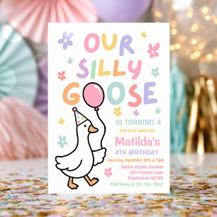 Invitation Notre fille de l'oie ridicule Fête d'anniversaire