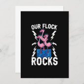 Invitation Notre Flock Rocks Flamant rose Whisperer Pink Feat (Devant / Derrière)