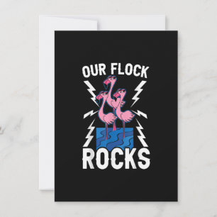 Invitation Notre Flock Rocks Flamant rose Whisperer Pink Feat