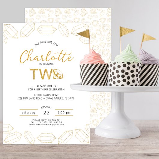 Invitation Notre Gem Charlotte est en train de faire deux inv