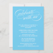 Invitation NOTRE GRAD SCRIPT ÉLÉGANT | CARTEd'INVITATION POUR (Dos)