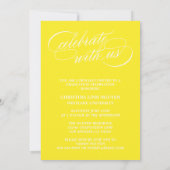 Invitation NOTRE GRAD SCRIPT ÉLÉGANT | CARTEd'INVITATION POUR (Dos)