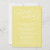 Invitation NOTRE GRAD SCRIPT ÉLÉGANT | CARTEd'INVITATION POUR (Dos)