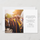 Invitation NOTRE GRAD Typographie 2 photo Graduate (Dos)