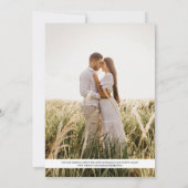 Invitation Notre histoire continue | Mariage photo Storybook (Dos)