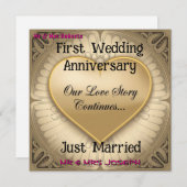 Invitation Notre histoire d'amour continue l'anniversaire du  (Devant / Derrière)