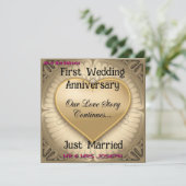 Invitation Notre histoire d'amour continue l'anniversaire du  (Debout devant)