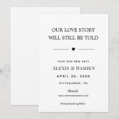 Invitation Notre histoire d'amour sera toujours racontée Chan (Devant / Derrière)