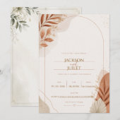 Invitation Notre Jour de Mariage (Devant / Derrière)