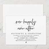 Invitation Notre Joyeux Après, Mariage Elopement Brunch (Devant / Derrière)