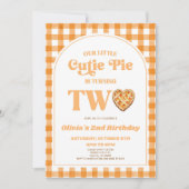 Invitation Notre Little Cutie Pie Retro 2e fête d'anniversair (Devant)